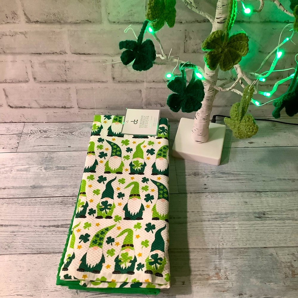 Deborah Connolly Design 3 Pk. Shamrock Gnome Kitchen Towels